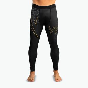 Férfi edzés leggings Venum Serpenti Spats black/silver/gold (Serpenti Spats VENUM-05752) kép