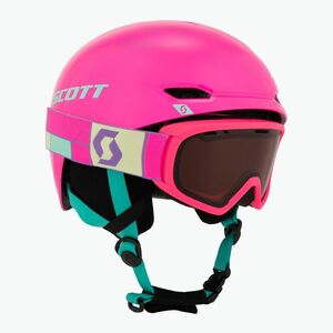 Gyerek sísisak SCOTT Keeper 2 + Witty síszemüveg mint green/neon pink (Keeper 2 + Witty 271766) kép
