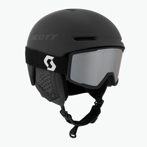 Sí sisak SCOTT Track + Síszemüveg Factor Pro szett mineral black/amp silver chrome (Track + Gogle Factor Pro Combo 283741) kép