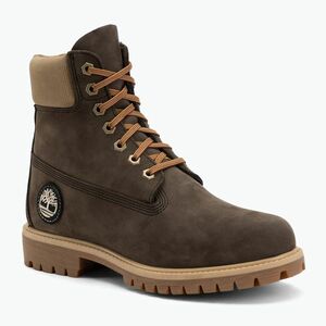 Férfi bakancsok Timberland Premium 6 Inch Lace Up Waterproof dark brown nubuck/olive (Premium 6 Inch Lace Up Waterproof TB0A2P6WA4J1) kép