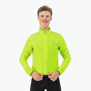 Férfi kerékpáros dzseki Rogelli Essential Rain fluorescent yellow (Essential Rain ROG351696) kép