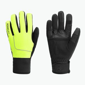 Férfi kerékpáros kesztyű Rogelli Essential Winter Waterproop fluorescent yellow (Essential Winter Waterproop ROG351852) kép