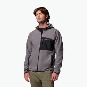 Férfi pulóver Columbia Fast Trek Overlay Hooded city grey/black (Fast Trek Overlay Hooded 2135701023) kép