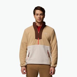 Férfi polár pulóver Columbia Sequoia Grove Half Zip Fleece canoe/dark stone/tobacco (Sequoia Grove Half Zip Fleece 2095901231) kép