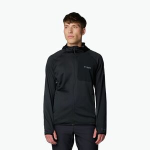 Férfi kapucnis polárdzseki Columbia Triple Canyon Grid Fleece Hooded Full Zip II black (Triple Canyon Grid Fleece Hooded Full Zip II 2094973010) kép