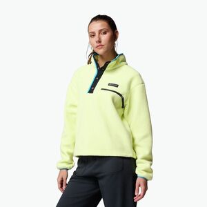 Női polárpulóver Columbia Helvetia II Cropped Half Snap Fleece Citron Haze/Black/Compass Blue (Helvetia II Cropped Half Snap Fleece 2092231775) kép
