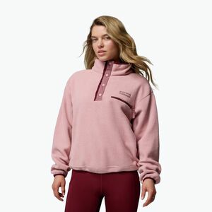 Női polár pulóver Columbia Helvetia II Cropped Half Snap Fleece eraser pink/fig/rich wine (Helvetia II Cropped Half Snap Fleece 2092231659) kép