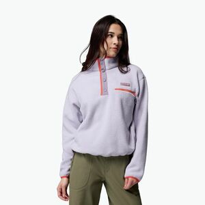 Női polárpulóver Columbia Helvetia II Cropped Half Snap Fleece lavender pearl/shale purple/zing (Helvetia II Cropped Half Snap Fleece 2092231561) kép