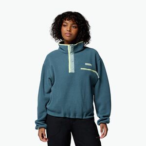 Női polárpulóver Columbia Helvetia II Cropped Half Snap Fleece everblue/crushed blue/citron haze (Helvetia II Cropped Half Snap Fleece 2092231429) kép