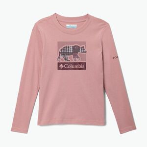 Gyerek hosszú ujjú túrapóló Columbia Hazeldel Hill Graphic Tee eraser pink/barely printed (Hazeldel Hill Graphic Tee 1954941659) kép