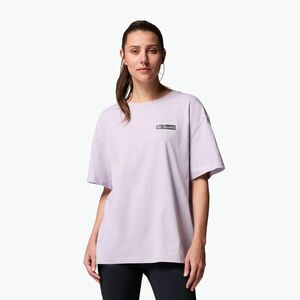 Női túrapóló Columbia Rolling Bend Graphic Oversized Tee lavender pearl/mountainview (Rolling Bend Graphic Oversized Tee 2120031552) kép