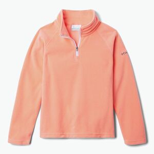 Gyerek polár pulóver Columbia Glacial Fleece hot coral (Glacial Fleece Half Zip 1556945811) kép
