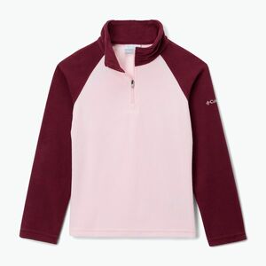Gyerek polár pulóver Columbia Glacial Fleece satin pink/rich wine (Glacial Fleece Half Zip 1556945608) kép