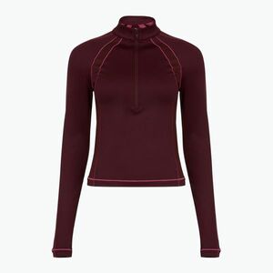 Férfi Under Armour ColdGear Textured 1/2 Zip felső dark maroon/fuchsia dusk/metallic silver (ColdGear Textured 1/2 Zip 6003998-600) kép