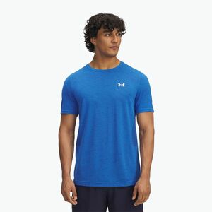 Férfi edzőpóló Under Armour Vanish Seamless blue atlantis/white (Vanish Seamless 1382801-402) kép