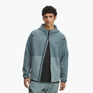Férfi kapucnis pulóver Under Armour Unstoppable Fleece Full Zip HD jasper blue/serpentine/black (Unstoppable Fleece Full Zip HD 1389352-587) kép