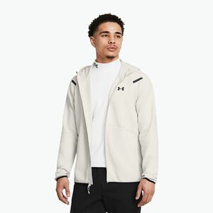 Férfi pulóver Under Armour Unstoppable Fleece Full Zip HD summit white/black (Unstoppable Fleece Full Zip HD 1389352-110) kép