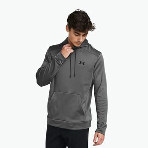 Férfi kapucnis pulóver Under Armour Armour Fleece Hoodie castlerock/black (Armour Fleece Hoodie 1373353-025) kép