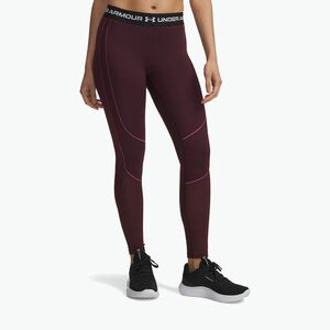 Női edzőleggings Under Armour ColdGear Textured dark maroon/fuchsia dusk/white (ColdGear Textured 6003997-600) kép