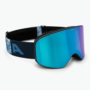Gyerek síszemüveg Alpina Fernie Q-Lite black/blue matt (Fernie Q-Lite A7300882) kép