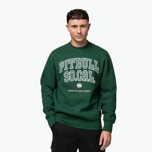 Férfi pulóver Pitbull So Cal Crewneck hunter green (So Cal Crewneck 115082321001) kép