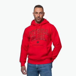 Férfi kapucnis pulóver Pitbull So Cal Hooded fluorescent red (So Cal Hooded 125083451004) kép