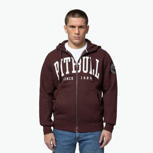 Férfi kapucnis cipzáras pulóver Pitbull Norton Hooded Zip dark burgundy (Norton Hooded Zip 135080470004) kép