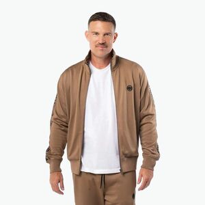 Férfi pulóver Pitbull Trackjacket Tape Logo Terry Group coyote brown (Trackjacket Tape Logo Terry Group 142303810005) kép