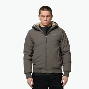 Férfi télikabát Pitbull Elkwood 3 Sherpa Hooded taupe (Elkwood 3 Sherpa Hooded 529112870001) kép