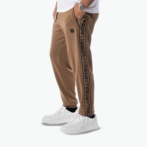 Férfi melegítőnadrág Pitbull Trackpants Tape Logo Terry Group coyote brown (Trackpants Tape Logo Terry Group 162303810001) kép