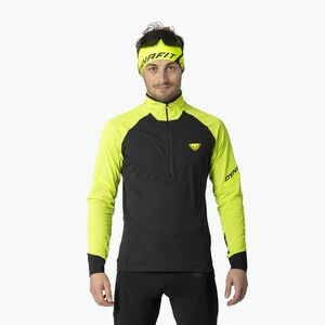 Férfi futó pulóver DYNAFIT Alpine 1/2 Zip Tee ultra yellow/0910 (Alpine 1/2 Zip Tee 08-0000072010) kép