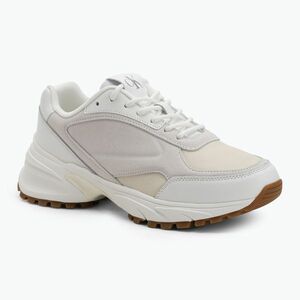 Férfi cipő Calvin Klein YM0YM01289 Hike Runner HF Leather Mix bright white/creamy white/eggshell (Hike Runner HF Leather Mix YM0YM012890GB) kép