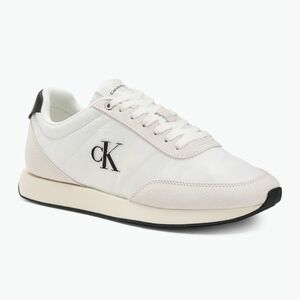 Férfi cipők Calvin Klein YM0YM01361 Retro Runner Essential MIX MAT bright white/black (Retro Runner Essential MIX MAT YM0YM0136101W) kép