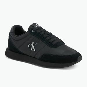 Férfi cipők Calvin Klein YM0YM01361 Retro Runner Essential MIX MAT triple black (Retro Runner Essential MIX MAT YM0YM013610GJ) kép