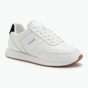 Férfi cipők Calvin Klein YM0YM01381 Retro Runner Leather Tape bright white/black/gum (Retro Runner Leather Tape YM0YM0138101W) kép