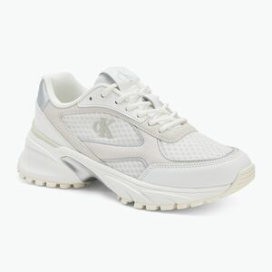 Női cipők Calvin Klein YW0YW02009 Hike Runner Mesh Mix MET MG bright white/silver (Hike Runner Mesh Mix MET MG YW0YW020090LC) kép