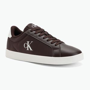 Női cipő Calvin Klein YW0YW01781 3 Cupsole Laceup PU MG burgundy/bright white (3 Cupsole Laceup PU MG YW0YW017810KT) kép