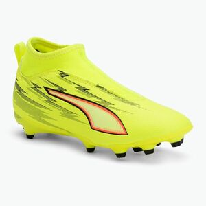 Gyerek focicipő PUMA Ultra 6 Match+ LL FG/AG Jr yellow alert/puma black/glowing red/lime squeeze (Ultra 6 Match+ LL FG/AG Jr 108691 01) kép