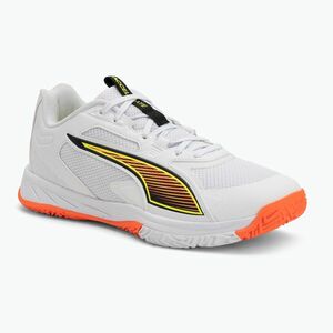 Kézilabda cipők PUMA Accelerate Pro 4 Game On puma white/glowing red/ultra blue (Accelerate Pro 4 Game On 108889 01) kép