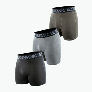 Férfi termikus boxeralsó Surfanic Carbondri 3 pár black/grey/khaki (Carbondri SWU8905998) kép