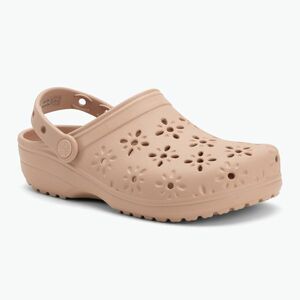 Papucsok Crocs Classic Floral Cutout Clog pink caramel (Classic Floral Cutout Clog 210927-7AF) kép
