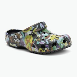 Papucs Crocs Classic Painted Floral black sand (Classic Painted Floral 211587-0LD) kép