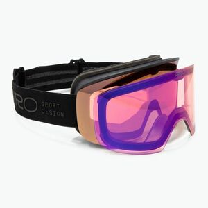 Női sí szemüveg Giro Ella black rails/vivid rose gold/vivid infrared (Ella GR-7171912) kép