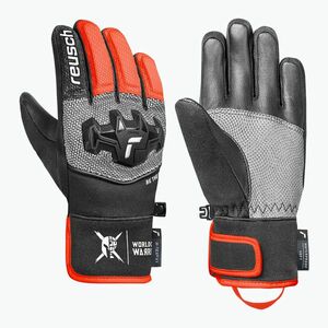 Gyerek síkesztyűk Reusch Worldcup Warrior R-Tex XT Junior black/silver/fluo red (Worldcup Warrior R-Tex XT 6571233) kép