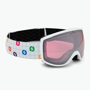 Gyerek síszemüveg Blizzard 963 DAO white shiny/pink/silver mirror (963 DAO 963020) kép