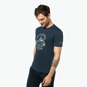Férfi póló super.natural Landi Tee blueberry/vapor grey (Landi Tee SNMP01125) kép