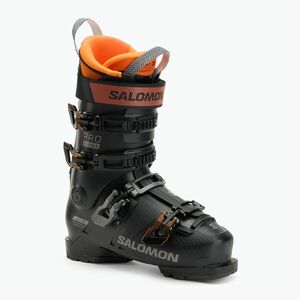 Férfi síbakancs Salomon S/Pro Alpha 100 GW black/dark grey metallic/orange tiger (S/Pro Alpha 100 GW L47639800) kép