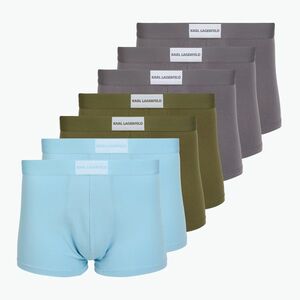 Férfi boxeralsók KARL LAGERFELD Essential Logo Trunk 7 pár olive/clear sky/excalibur (Essential Logo Trunk A3M47012) kép