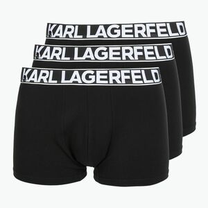 Férfi boxeralsó KARL LAGERFELD Bold Elastic Trunk 3 pár black (Bold Elastic Trunk A3M47010) kép