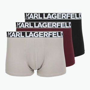 Férfi boxeralsó KARL LAGERFELD Bold Elastic Trunk 3 pár windsor/black/ash (Bold Elastic Trunk A3M47010) kép